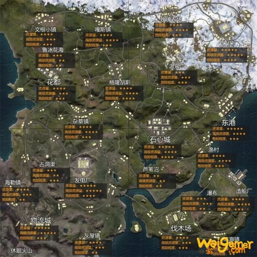 和平精英山谷地图资源分布 和平精英山谷什么地方资源多