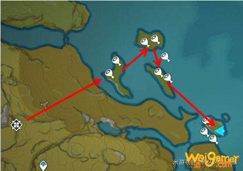 原神青蛙最优采集路线