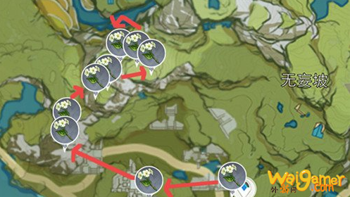 原神清心采集路线图