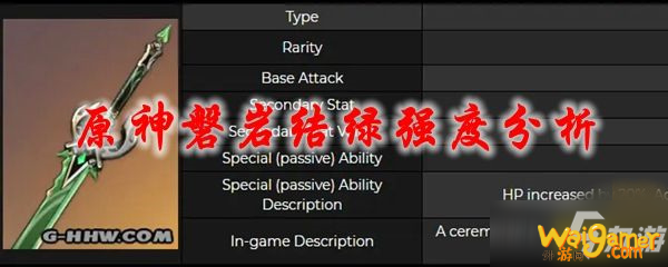《原神》磐岩结绿单手剑强度评测 磐岩结绿单手剑厉害吗