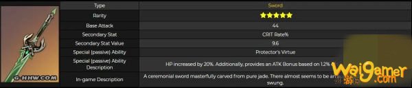 《原神》磐岩结绿单手剑强度评测 磐岩结绿单手剑厉害吗