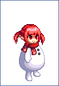 《DNF》像素帽子纯白雪人上衣装扮展示