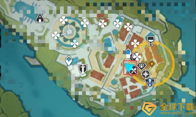 《原神》喷泉广场上路人位置分享