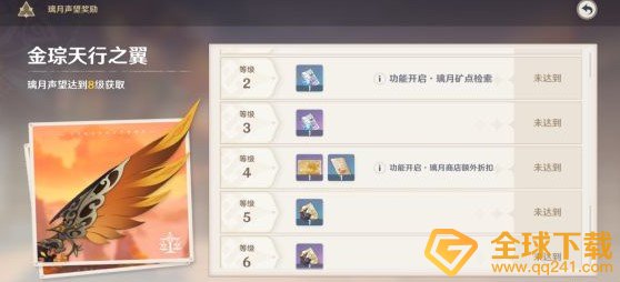 《原神》1.1版本各地区声望奖励一览