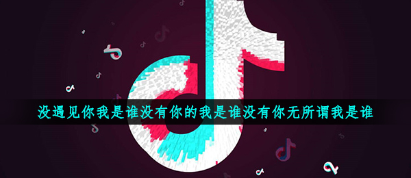 《抖音》没遇见你我是谁没有你的我是谁没有你无所谓我是谁歌曲介绍