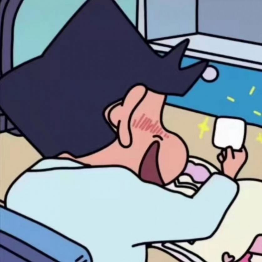 《抖音》蜡笔小新照镜子表情包图片分享