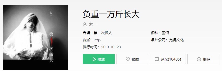 《抖音》负重一万斤长大歌曲信息介绍