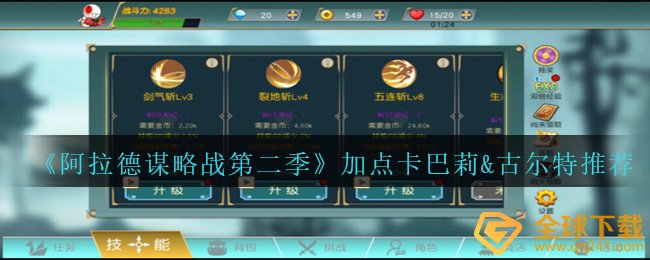 《阿拉德谋略战第二季》加点卡巴莉&古尔特??推荐