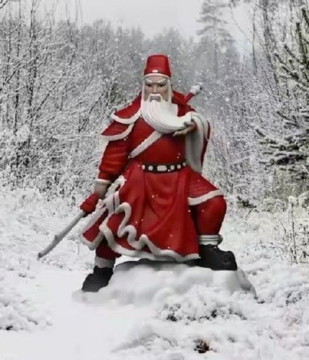 关羽版圣诞老人表情包大全分享