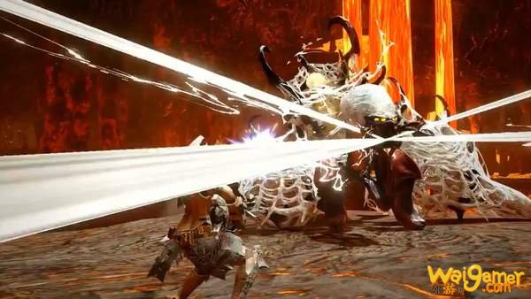 《怪物猎人：崛起》妃蜘蛛新演示 吐丝捆人，喷火攻击