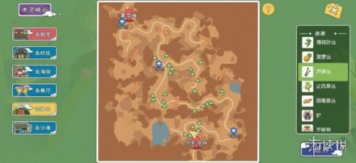 小森生活木灵峡谷资源分布图 木灵峡谷资源介绍
