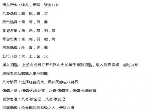 天涯明月刀手游疑案寻踪八奇珍匣答案 疑案寻踪答案攻略