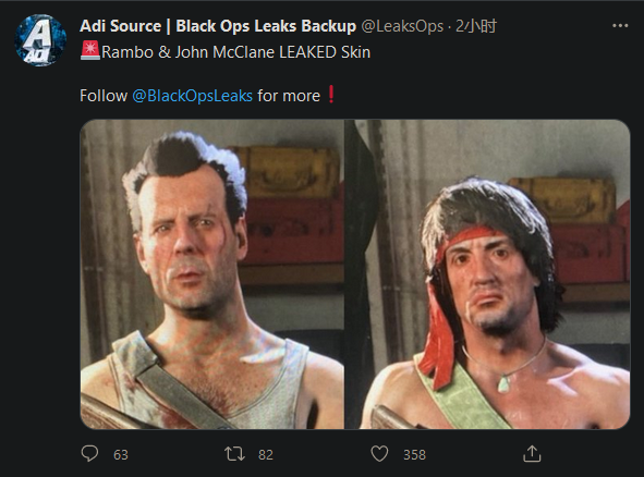 《决胜时刻:战区》新角色洩露 史泰龙和布鲁斯威利斯经典形象加入