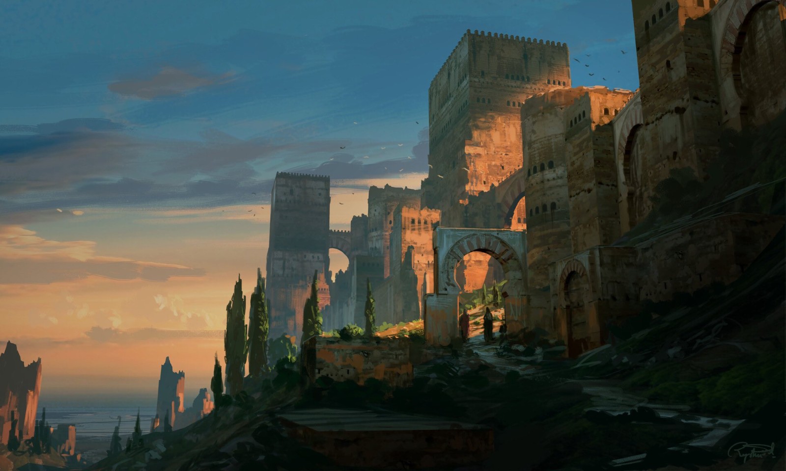 育碧《刺客教条》美术总监大量概念原画欣赏