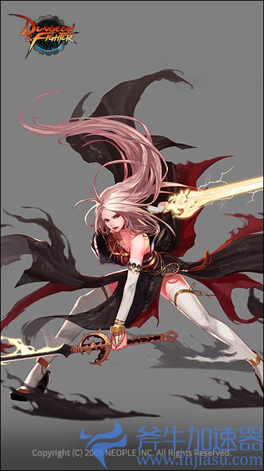 dnf女鬼剑二觉外观展示（女鬼剑一二三觉的全身立绘演变）(dnf女鬼剑二觉武器装扮)