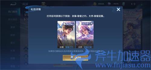 王者荣耀孙策和大乔520情侣皮肤一共多少钱