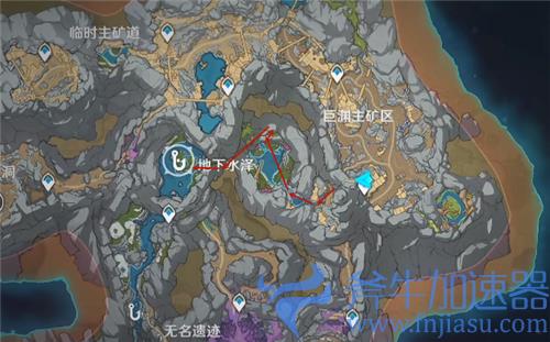 原神层岩巨渊钓鱼点怎么进去 地下水泽中心过去方法