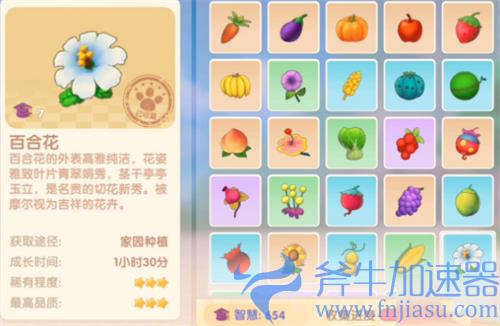 摩尔庄园手游百合花有什么用 能做菜谱分享