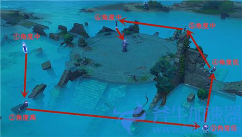 原神远吕羽氏遗事其五攻略 雷柱子怎么转打中水罩