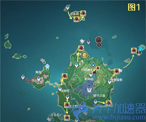 原神野伏众哪里最多 武士分布位置一览图