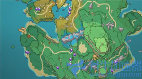 原神紫晶块位置分布图