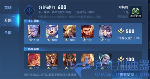 王者荣耀分路战力怎么提升 2021最新计算规则介绍