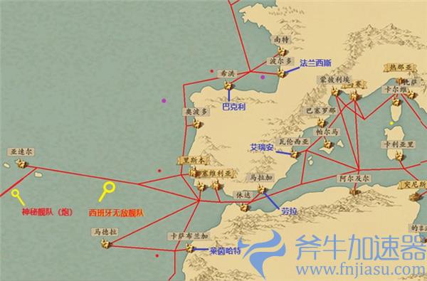 梦回大航海船员位置02