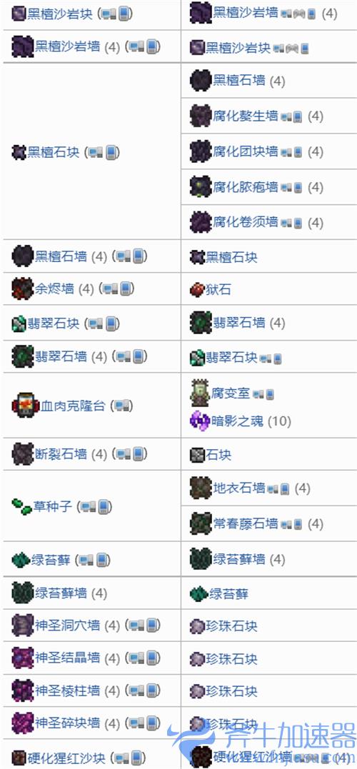 泰拉瑞亚墓地环境能做什么 灵雾可合成物品一览