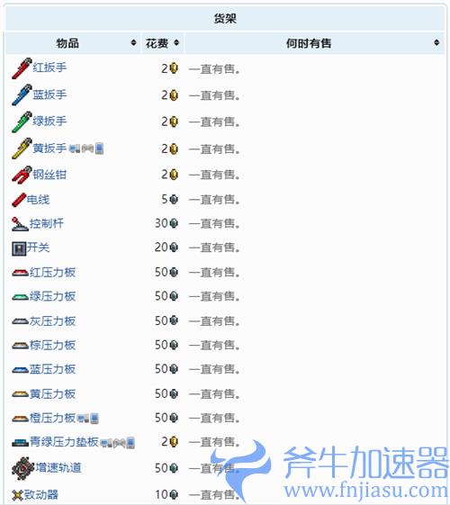 泰拉瑞亚机械师卖的东西有哪些 机械师出售商品大全展示