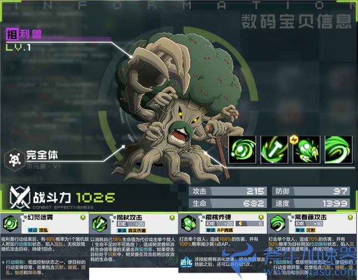 数码宝贝新世纪祖利兽图鉴