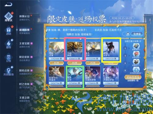 王者荣耀返场过的皮肤还会返场吗