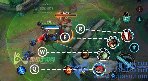 英雄联盟手游qwer分别代表什么技能