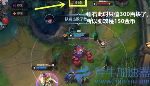 英雄联盟手游助攻多少钱 是一个人头的百分之多少