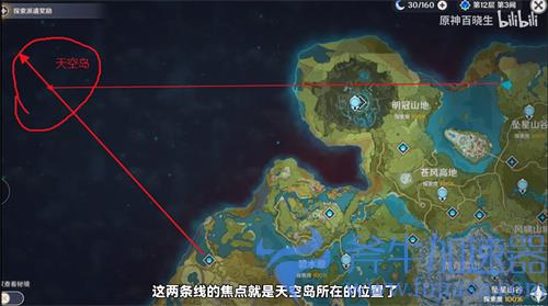 原神天空岛是什么地方 地图位置坐标分析