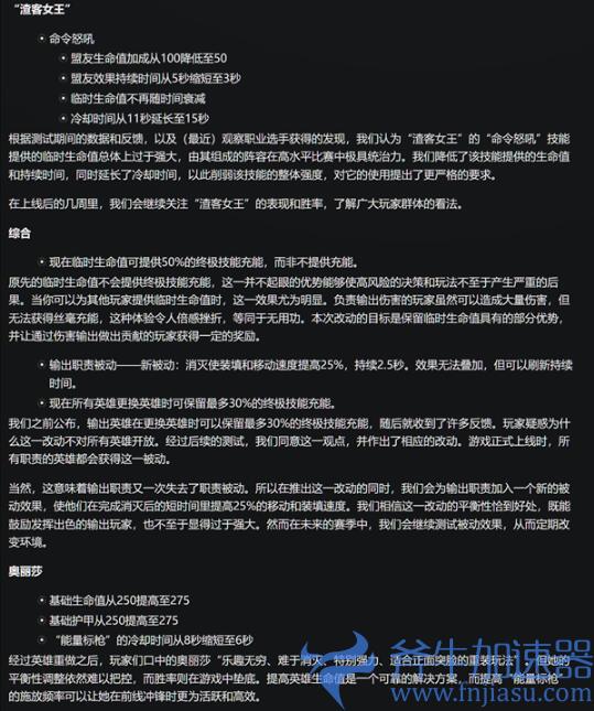 《守望先锋2：归来》英雄平衡调整 奥丽莎加强渣客被削(守望先锋还有人玩吗)