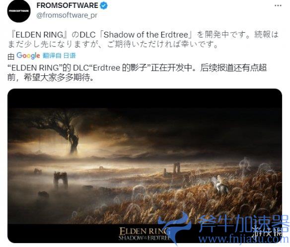 《艾尔登法环》DLC官宣!定名Shadow of the Erdtree(艾尔登法环癫火)